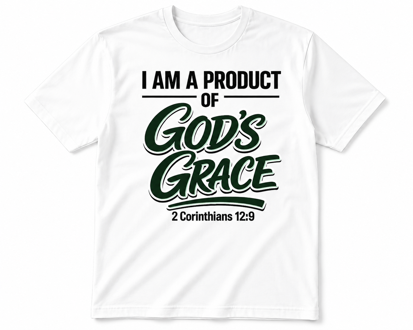 God's Grace T‑Shirt — "I Am a Product of God's Grace" Christian Tee